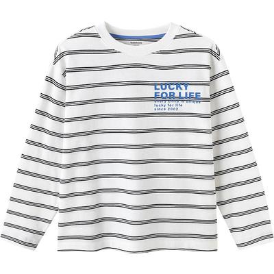 Balabala Kinder gestreiftes reines Baumwoll-Langarm-T-Shirt
