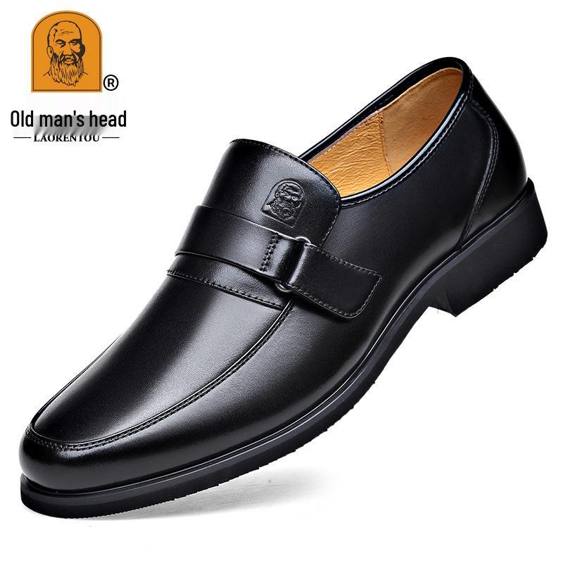 Men s Genuine Leather Slip-On Shoes: Breathable, Comfortable, Formal & Casual Styles 40