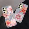 Pink Lily Flower Hard Back Print For Samsung Galaxy S25 Ultra S26 S23 S24 Plus S21 FE S22+ S26+ Shockproof Cover Phone Case Girl