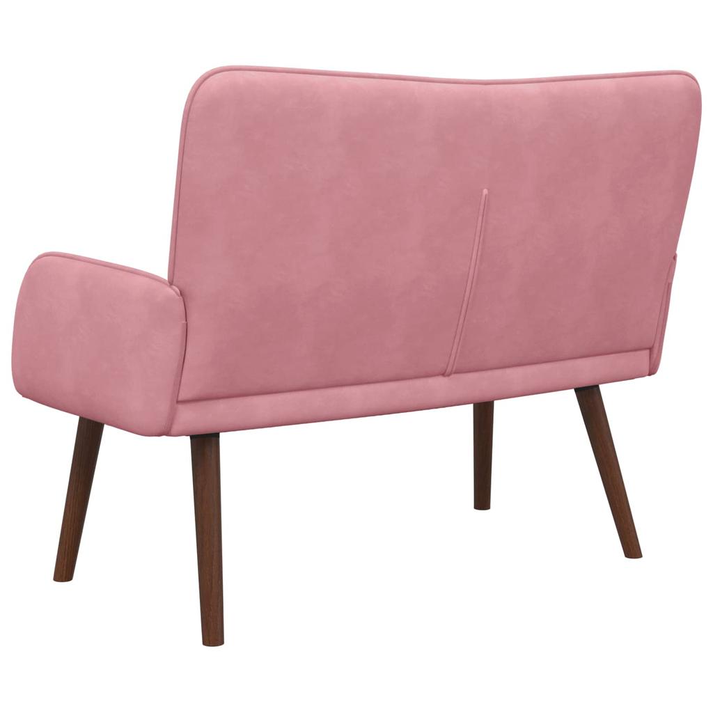 2 Seater Sofa In Pink 115 X 61 X 87 Cm Velvet (V)