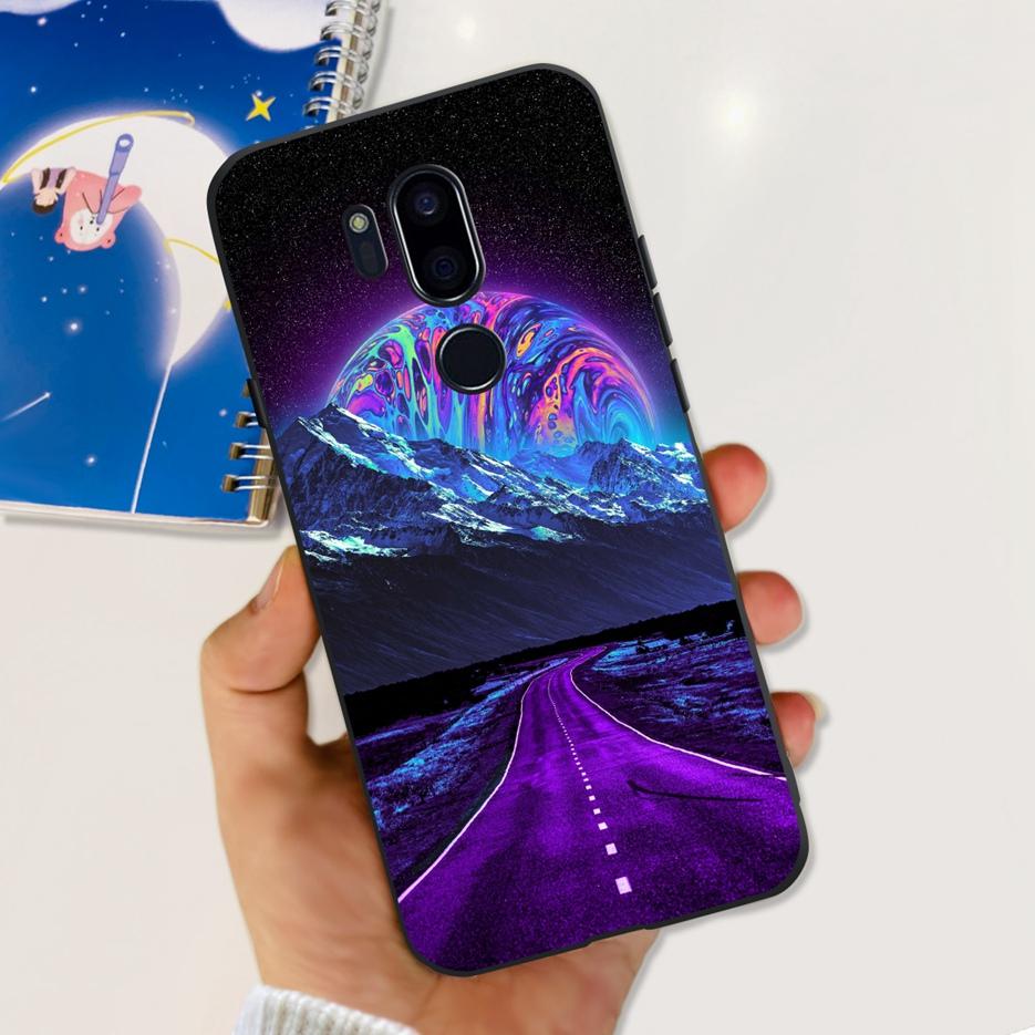 Para LG G7 thinQ Funda G710EM LM-G710 G710 Cubierta Pintada de Lujo Fundas de Teléfono de Silicona Suave Para LG G7 ThinQ Cubiertas Traseras 6.1'' Parachoques