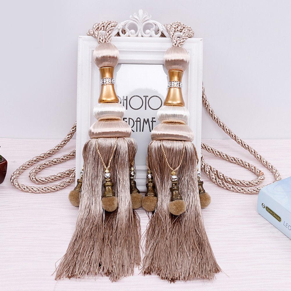 New Hanging Ball Tassel Curtain Tieback Rope Single Holdback Holder Buckle Strap