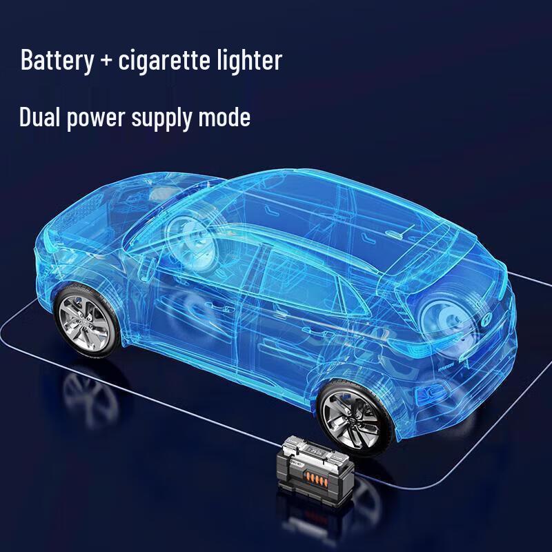 Deli 120W Portable High-Pressure Car Tire Inflator