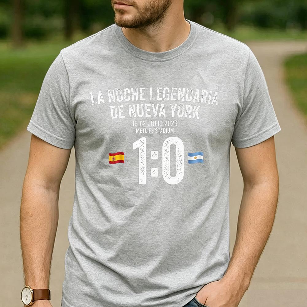10 Spanien gegen Argentinien Grafikdruck Baumwoll-T-Shirt Unisex Unisex Unisex Rundhalsausschnitt Kurzarm Sportspiel Streetwear Tägliche Oberteile