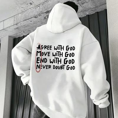 La felpa con stampa Dio Cristiano più venduta è una felpa di alta qualità, casual e alla moda per uomo, un top street Harajuku