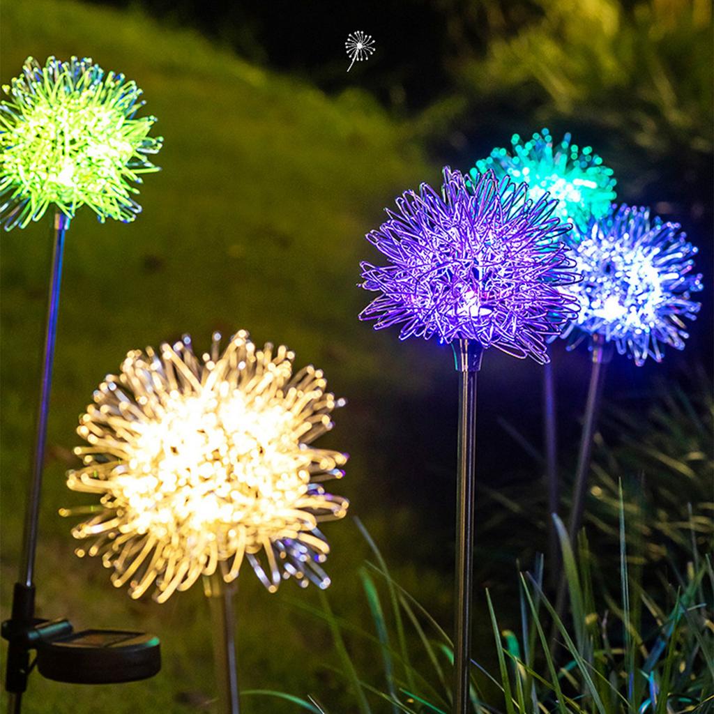 Solar Garden Light Outdoor Dandelion Garden Balcony Decoration Layout Inserted Lawn Lights