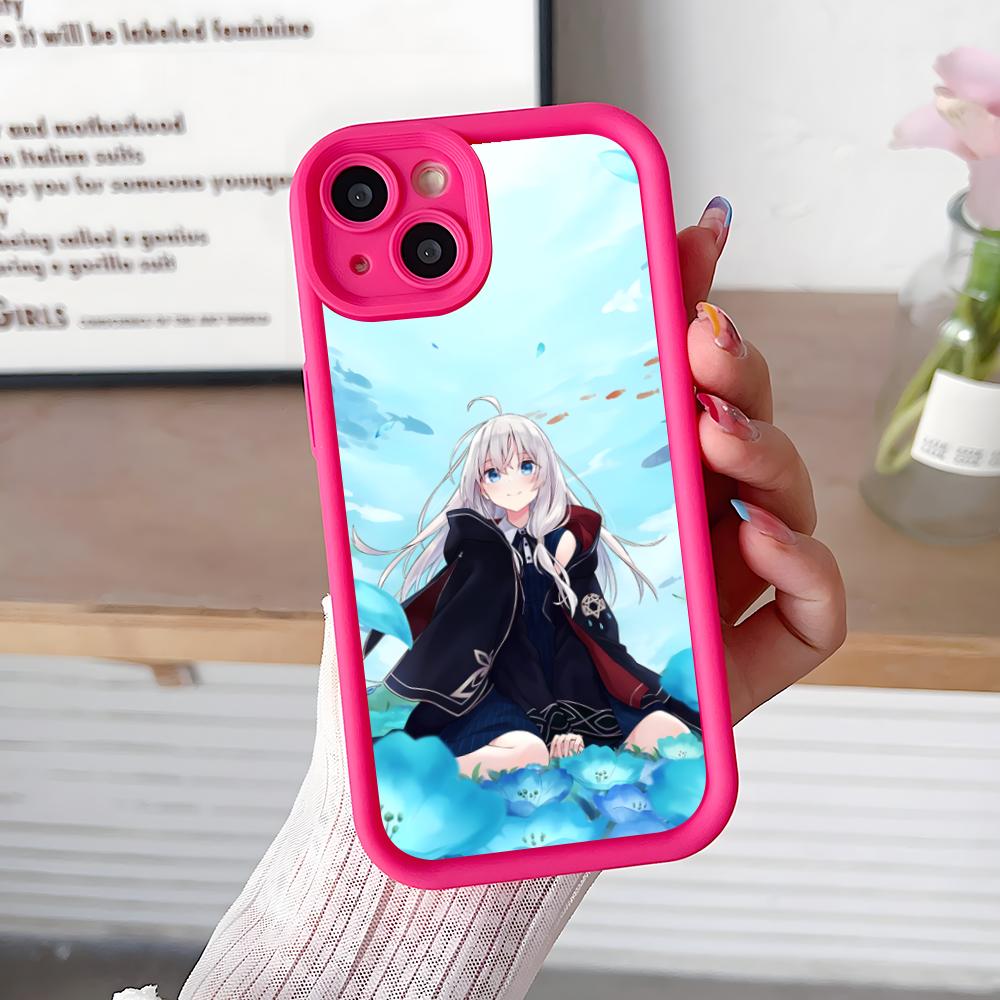 Wandering Witch Elaina Thicken TPU Mobile Phone Case for iPhone 17 16 15 14 13 12 11 Air Pro Max Plus Colorful Cover