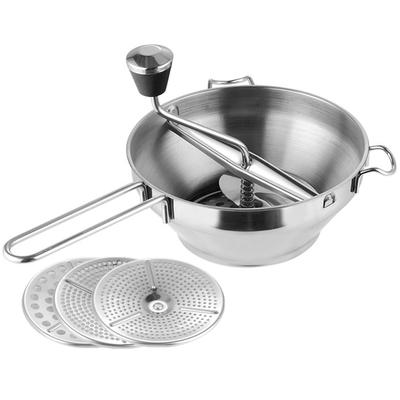 Stainless Steel Stirrer Ground Meat Machine Masher Potato Manual Crusher Micro-wave Oven Convenient Presser Baby Handheld