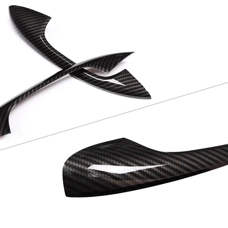 For Mercedes Benz C E GLC Class W205 W213 X253 2017 2018 Car Carbon texture Exterior Door Handle Pull / Door Bowl Cover Trim