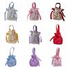 Large Capacity Small Flower Wrist Bag Mesh Flower Festive Sugar Bag Sweet Bowknot Handbag  Wedding