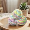 Soft Knitted Footbag, Handmade Crochet Juggling Balls for Kids, Sensory Play Sandbags, Colorful Toss Game for Preschool Playground