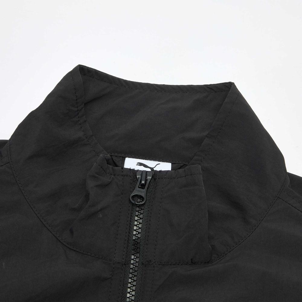 Puma Veste unisexe confortable à manches longues avec col zippé, colorblock rétro, logo de marque surdimensionné 634278-51