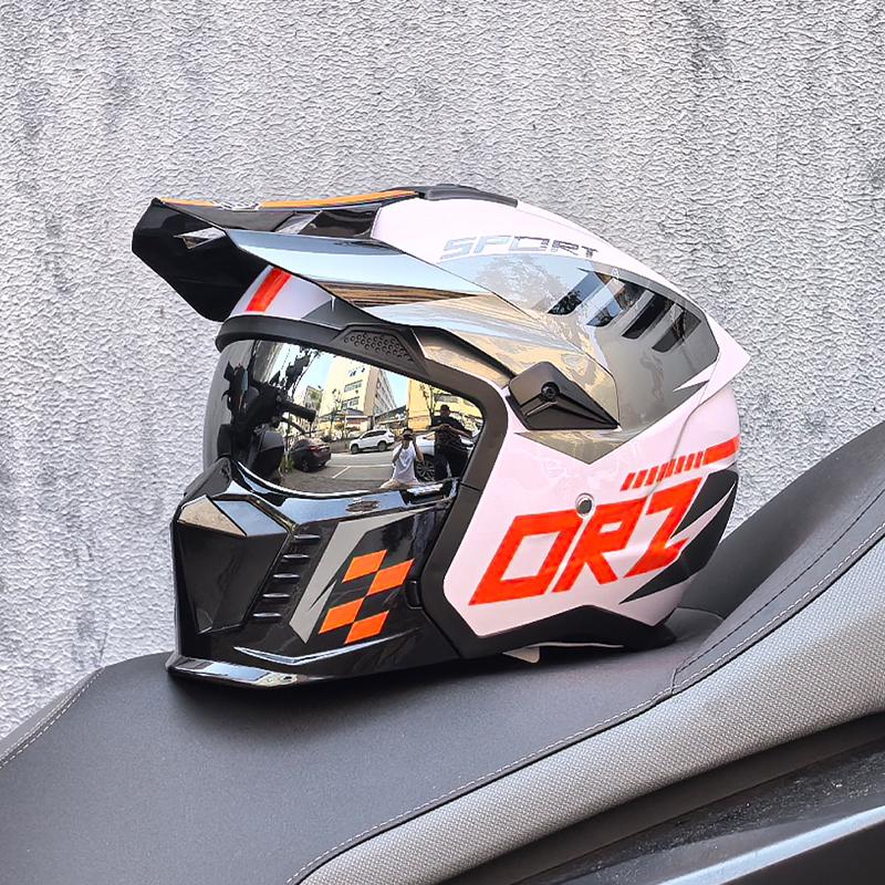 NEW ORZ-GB3 High-quality Retro Motorcycle Helmet Modular Multifunctional Combination Full Helmet Approved Personalized Warrior