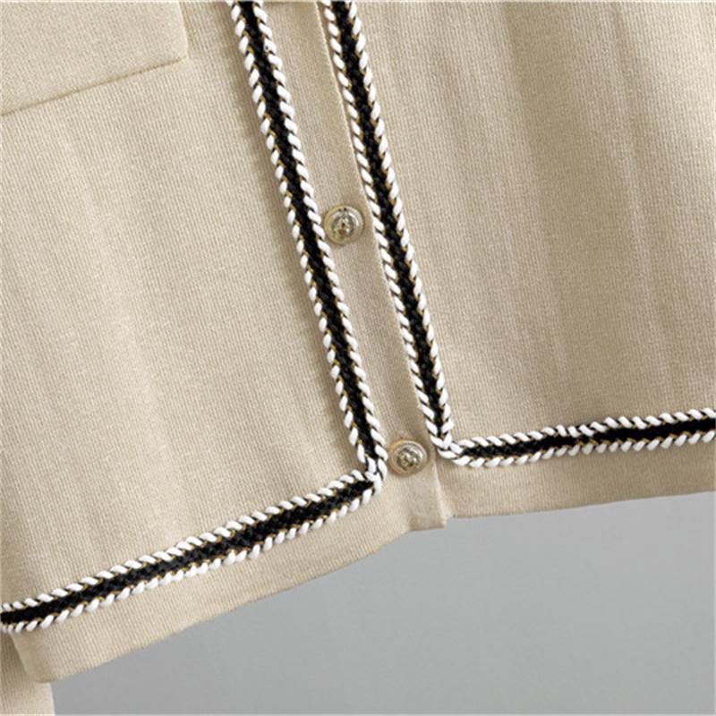 Autumn And Winter Fashion Temperament Knitted Cardigan Set For Women Slim And Fragrant Style Two Piece Set