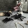 Halloween Flocking Spider Props, Realistic Prank Toys, Halloween Party Decorations, Haunted House Ornaments