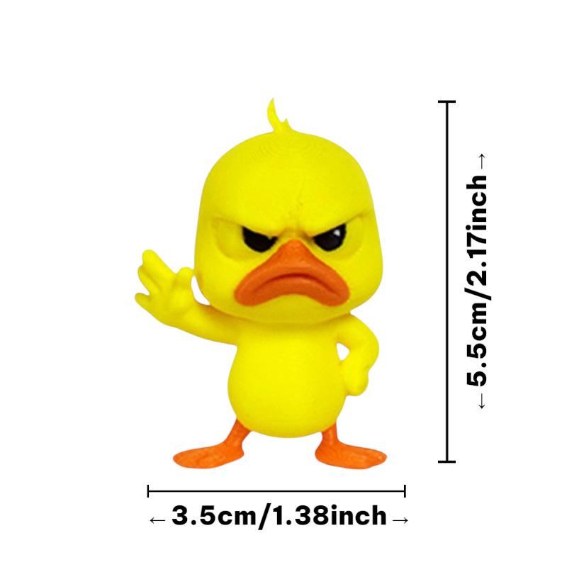 3D Printed Creative Duck Desktop Ornament – Quirky Cute Duck Prank Birthday Gift