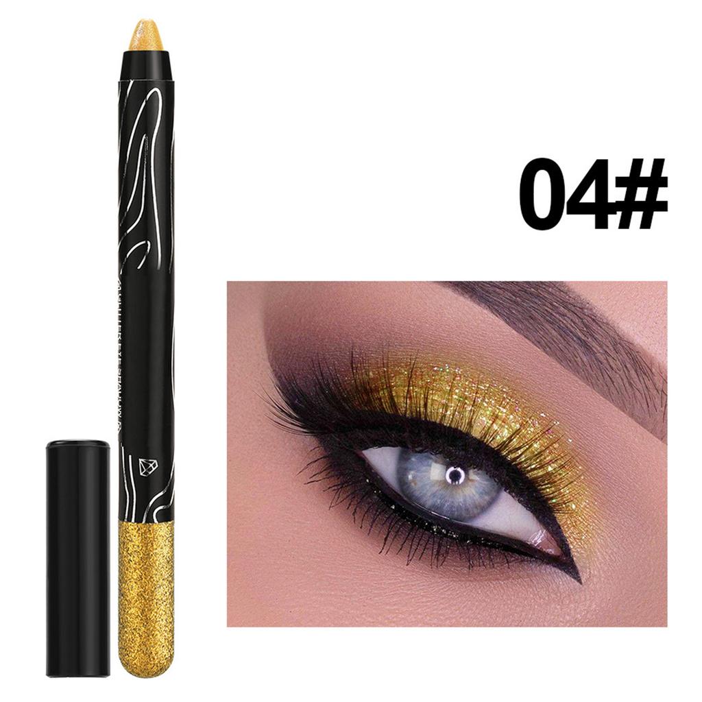Waterproof Shimmer Eyeshadow Pen with Glitter and Pearlescent Finishes for Long Lasting Sparkly Eye Makeup