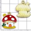 20 Colorful Cartoon House & Mushroom Enamel Alloy Charms for DIY Jewelry