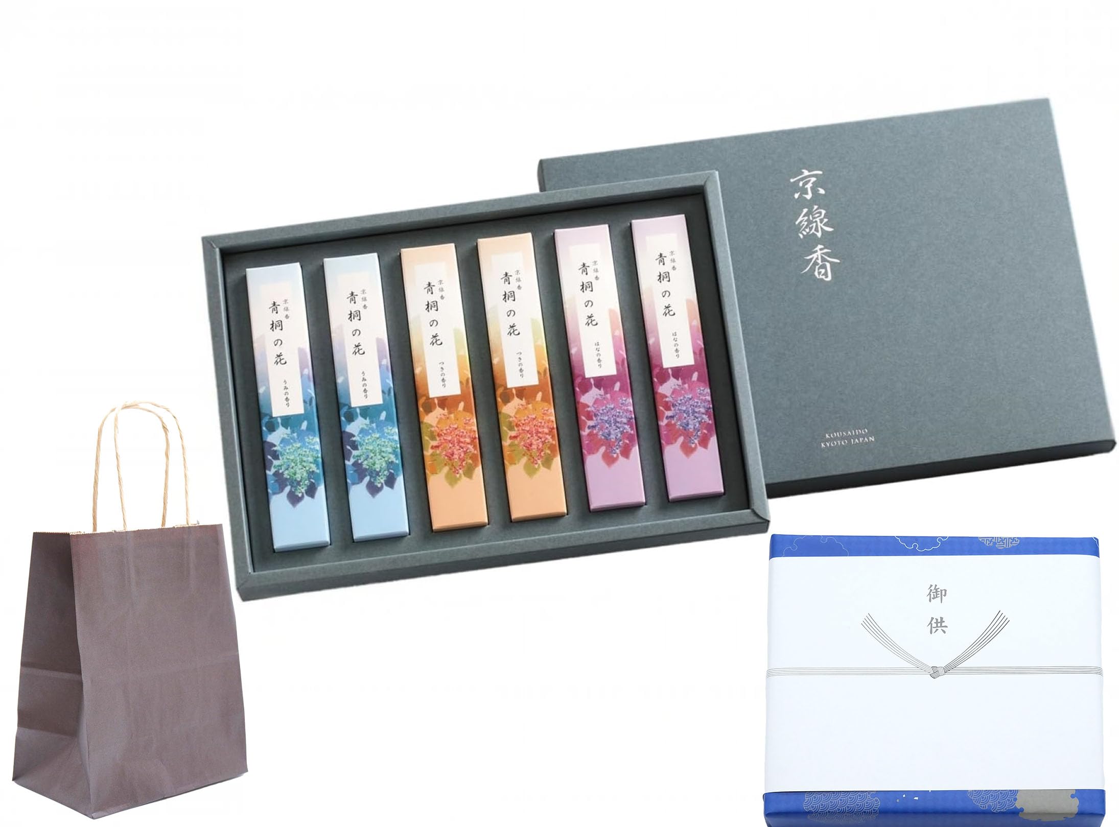 

Incense Set with Carrying and Flower Fragrances with Gift Wrapping and Noshi tag Perfect for and other in in 1820 by Bag Sea, Moon, (6 sticks) (gift