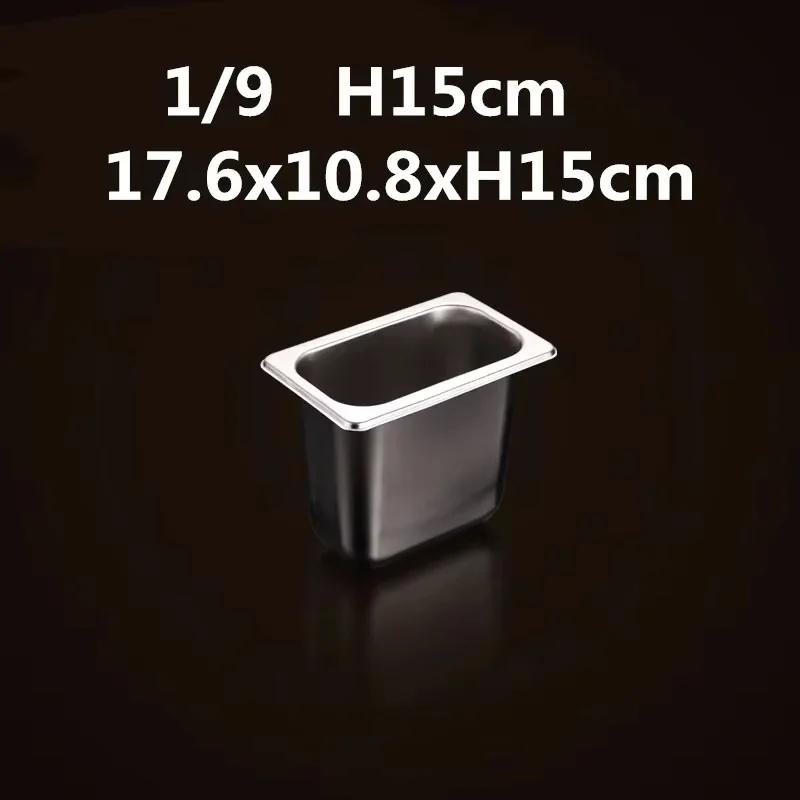 Square Pots GN Pan Kitchen 304 Stainless Steel 1/9 1/6 1/4 1/3 Food Pan Chafing Buffet Gastronorm Pan Containers Lid 0.7 Mm