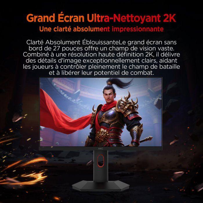 Ecran PC Gamer - HKC - 27 - QHD - 200Hz - Dalle Fast IPS - 1ms - G27H2P