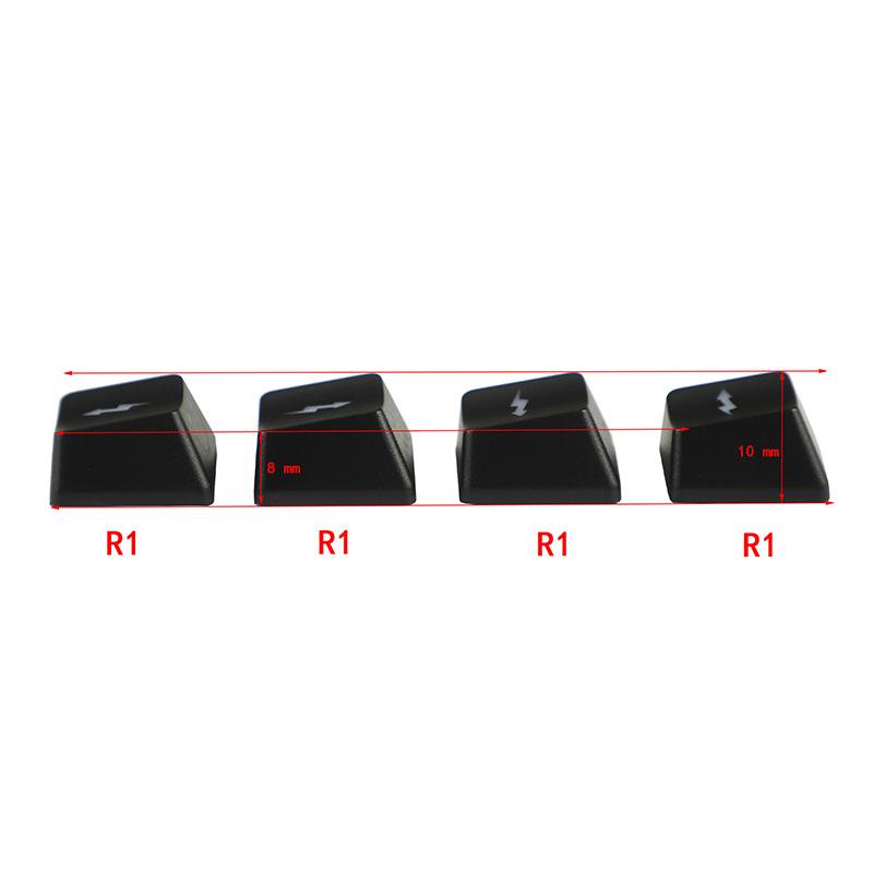 4Pcs Wasd Arrow Broadside Lighting Key Cap For Mechanical Keyboard Compatible With Mx Switch Cute Emo Keycap Set