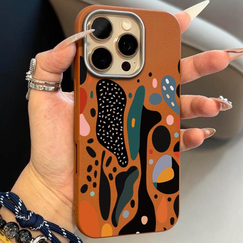 Abstract Color-Shaped Lichee Texture Case For Samsung Galaxy S26 Ultra S25 S24 S21 S22 Plus S23 FE A57 A56 A37 A35 A55 A54 Cover