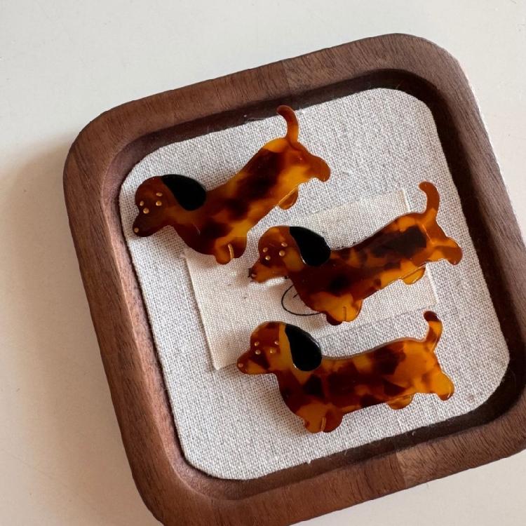 Einzigartige kleine Haarklammern in Dackelform Adorables Dackel-Haarspangen Haarschmuck Haarschmucke