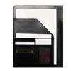 Business Folder Organizer PU Leather Card Holder for Documents File Office Supplies Black
