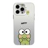 Cartoon Frog iPhone 17 Case, Compatible with 15 Pro Max, 14 Pro, 13, 16 Pro, Silver