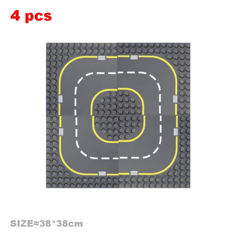 Big Particles Building Blocks City Construct Road Street Base Plates Sets Diy Bricks Accessories Educational Toys For Children