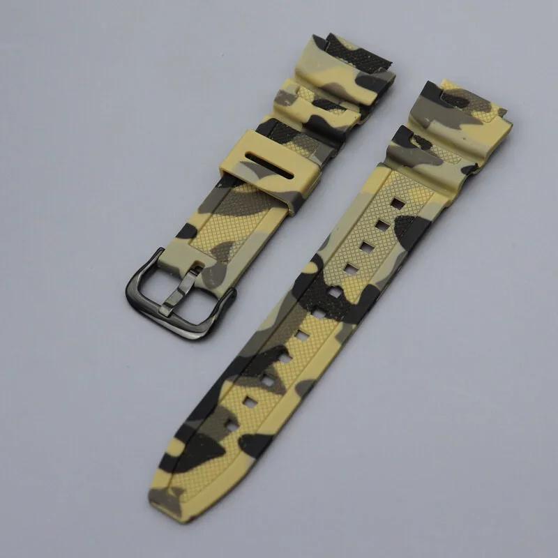 

18mm For Casio W-218H AE1200/1000W/1300 W-800H 216H 735H Soft Rubber Watchband Silicone Sport Sweat-proof Watch strap Bracelet 18mm&Black Buckle