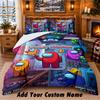 Among Us Custom Name 3Pcs Bedding Set 1 Bed Sheet 2 Pillowcases Bedroom Home Decor