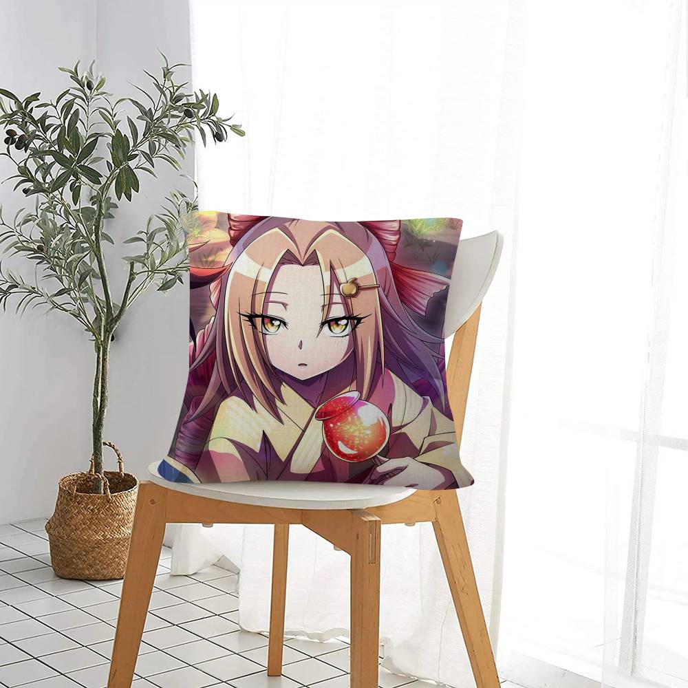 Anime Shaman King Cushion Cover Inches Farmhouse Decor Home Throw Pillow Covers For Couch Decorations
