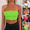 Off Shoulder Sleeveless Exposed Navel Tube Top Summer Sexy Chest Wrap Crop Top Female Clothing
