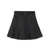 Plus Size Black High-Waist Fishtail Skirt - Summer 2024 Slim Fit, Pleated Short Korean Style for Women