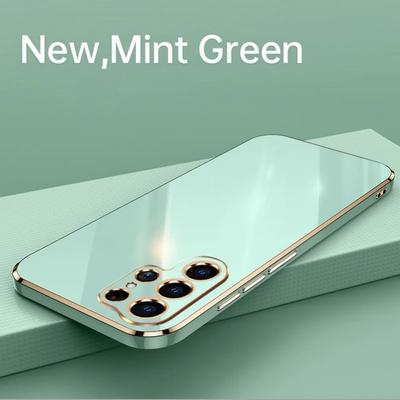 Für Samsung S25 Ultra S25 + Hülle Luxus Galvanisierte Weiche Silikon TPU Hülle Für Galaxy S24 S23 FE S22Plus S21 S20 Objektivschutz Stoßfester Stoßfänger