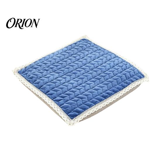 Cozy Velvet Seat Pads for Winter Plush Chair Pad with Ties, Non Slip Cushion Lace Trim, 16 x Inch Washable Dining Office Comfortable Dressing