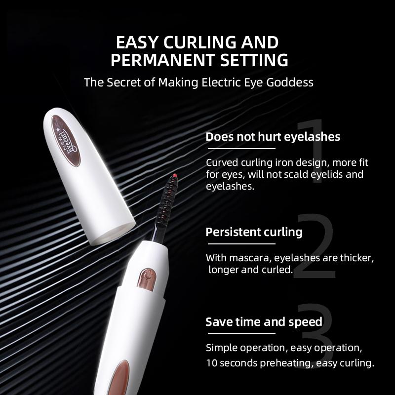 Heated Rechargeable Eyelash Curler with 4 Temp Settings