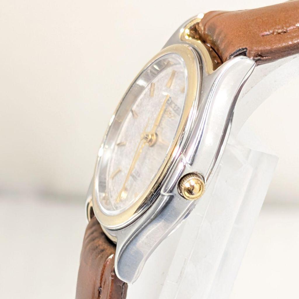Used CITIZEN EXCEED Ladies Battery and belt replaced, working item B-30