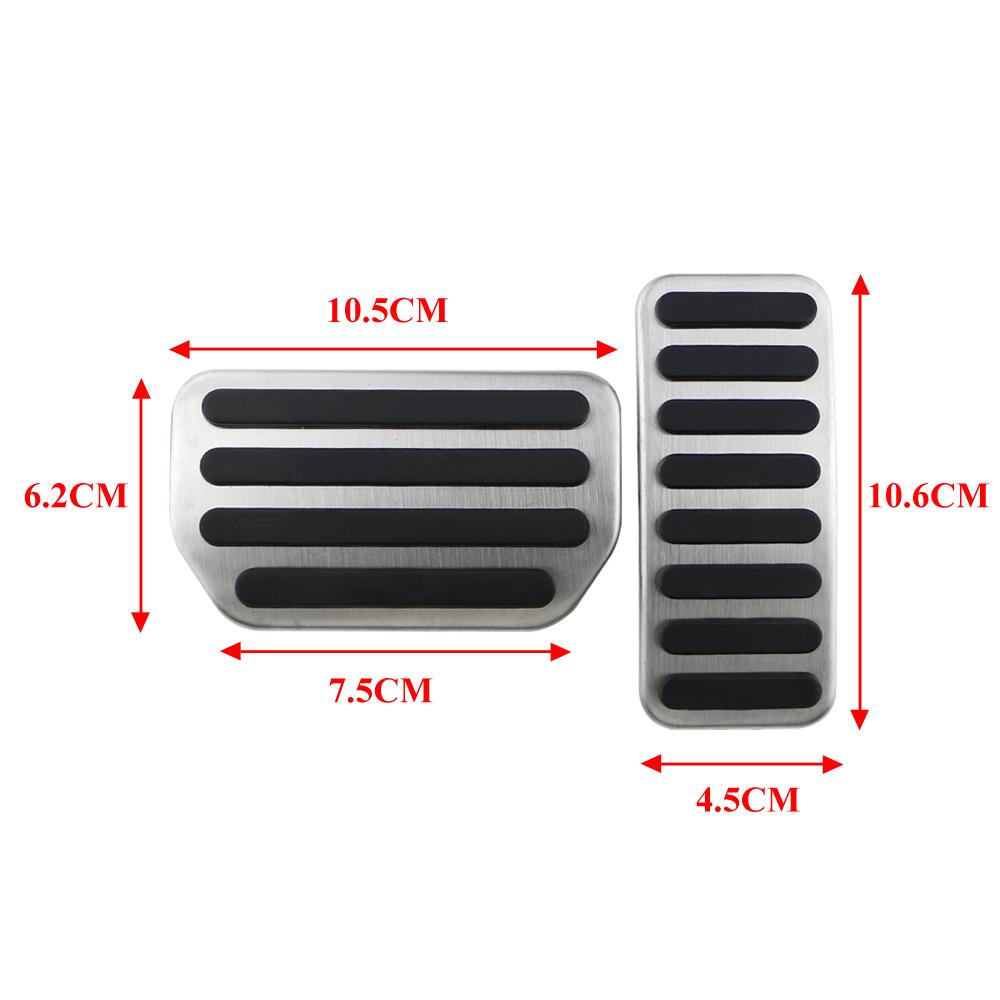 Edelstahl-Auto-Gasbremspedalabdeckungen für Suzuki SX4 Aerio Ciaz Vitara S-Cross Splash Ignis Kizashi Sidekick