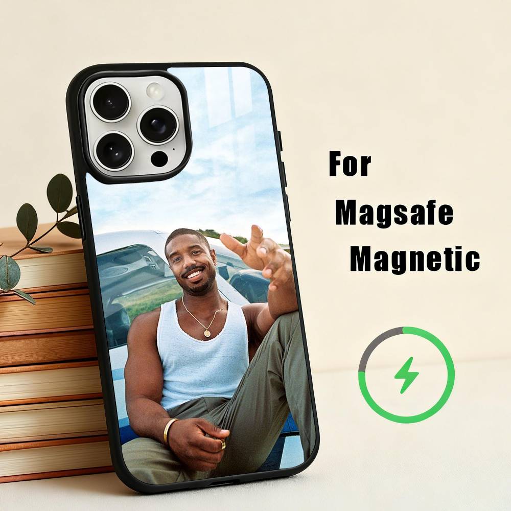 Oscar Actors M-Michael B. J-Jordan Phone Case For iPhone 17,16,15,14,13,12,Plus,Pro,Max for Magsafe Magnetic Wireless Charging