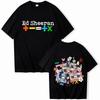 High Quality Crewneck Ed Sheeran Tour 2024 T-Shirts Man Woman Harajuku O-Neck Short Sleeve Anime Shirts Popular Muscic Fans Gift