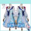 Genshin Impact Kamisato Ayaka Cosplay Kostüm Perücke Blumenkleid Hut Halloween