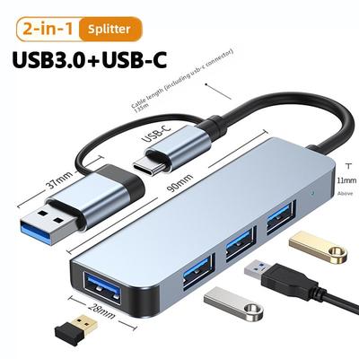 5v1 USB C Hub Multipotový Adaptér se 4 Porty USB 3.0 Type C Rozbočovač pro Notebook MacBook PC Příslušenství