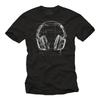 Mens T-Shirt for Music Lovers Headphones Design Hip Hop Style Gifts Boys