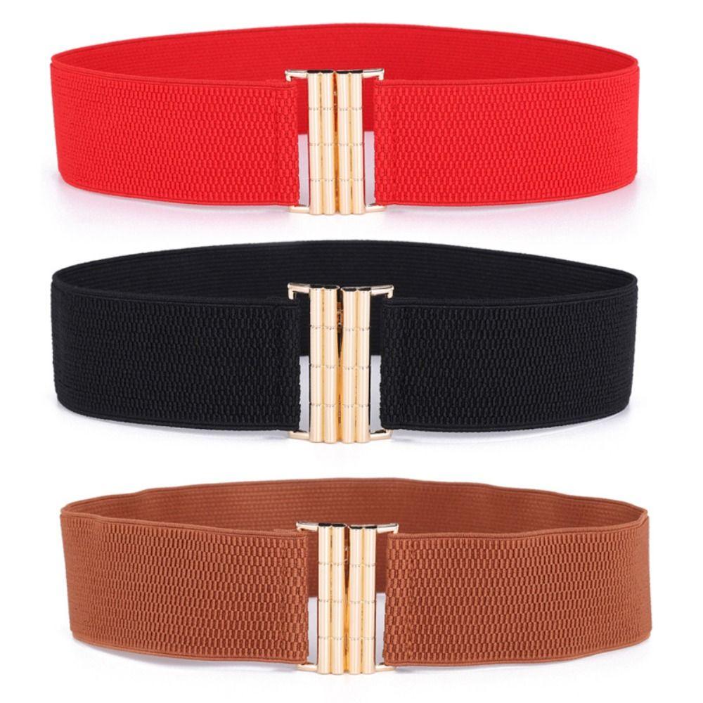 Wide Stretch Waistband Solid Color Waist Belts Exquisite Waist Strap Women