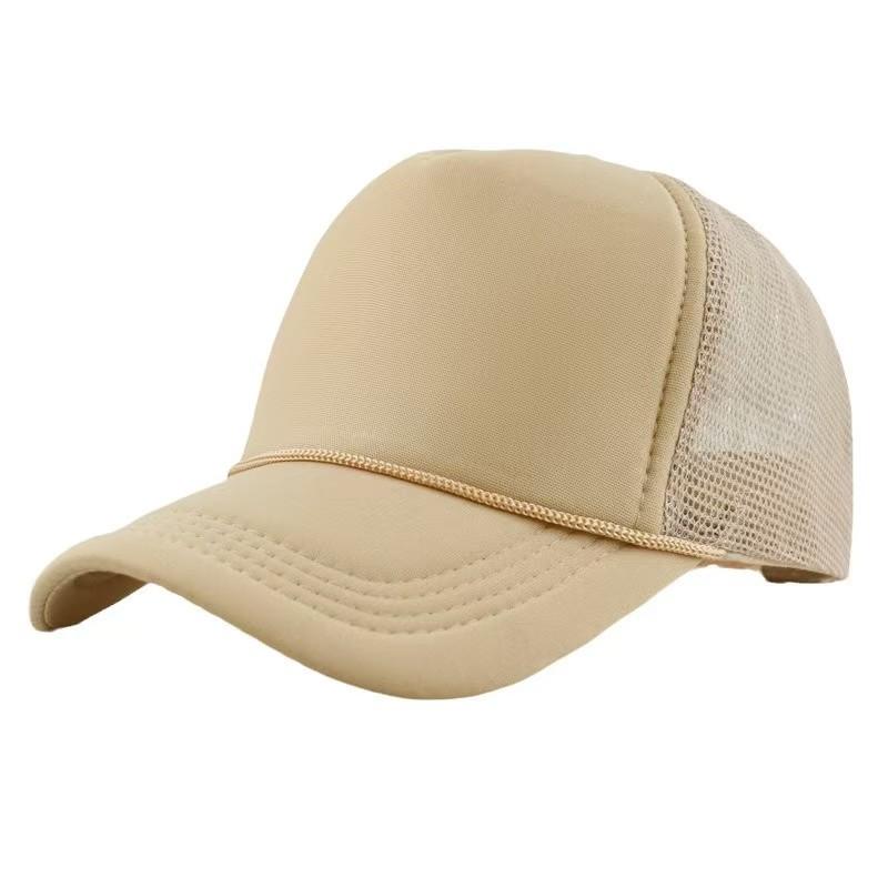 New Trucker Caps Men Women Plain Blank Foam Mesh Baseball Cap With Rope Summer Breathable Outdoor Sport Sun Visor Hats