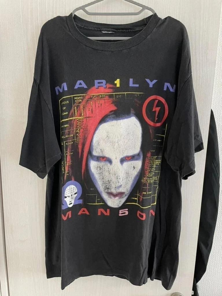 Rare 90's Marilyn Manson Band Black Short Sleeve Unisex Tshirt S-5XL KH14055