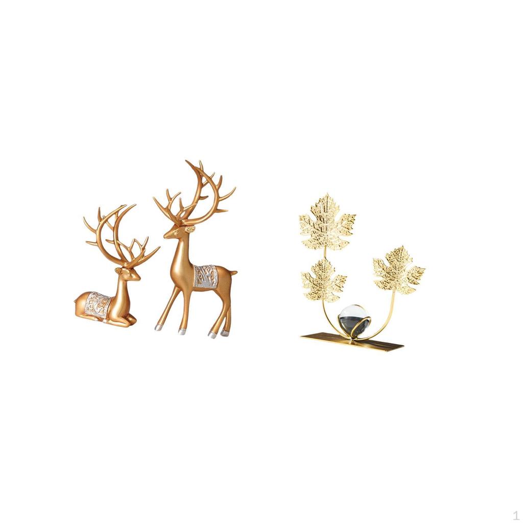 European Reindeer Sculpture Collectible Statue Modern Home Decor Bedroom Holiday Ornament Deer Lover